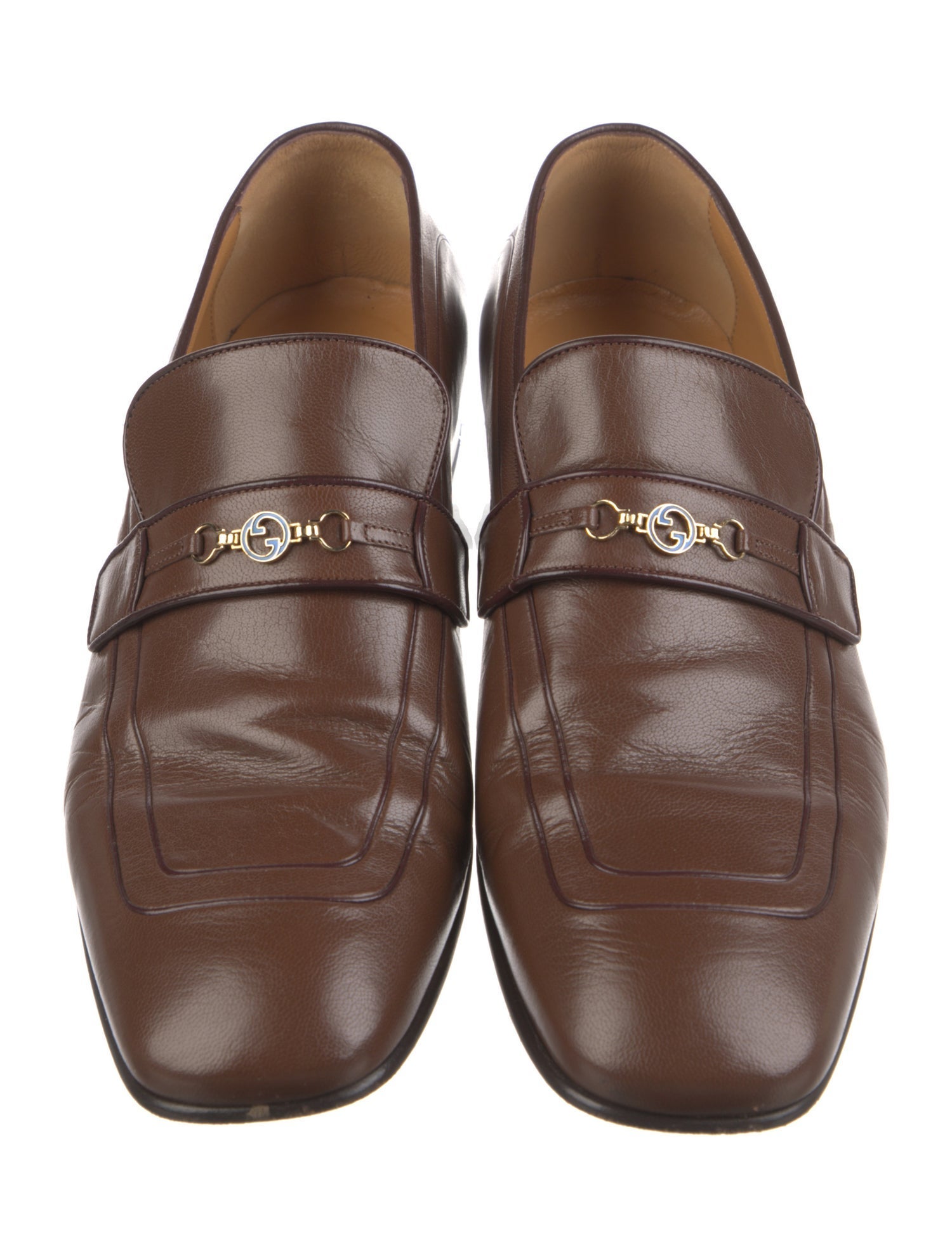 Gucci 1955 Horsebit Accent Leather Monk Straps